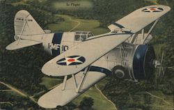 U.S. Bi-Plane Postcard