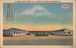 El Dorado Motor Court, Rockingham, NC Postcard