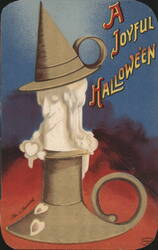 A Joyful Halloween - Witch Candle Postcard