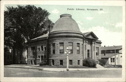 Public Library Sycamore, IL Postcard