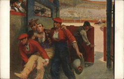 Jean Diffre :The Death of the Bullfighter" Postcard